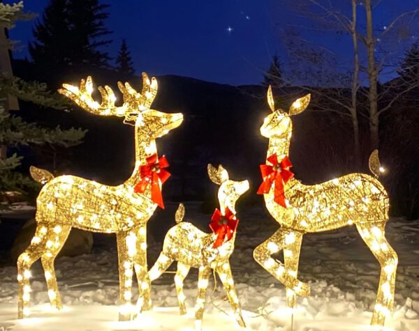 3pcs Family Christmas Reindeer Christmas Garden Decorations - Image 2