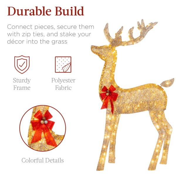 3pcs Family Christmas Reindeer Christmas Garden Decorations - Image 4