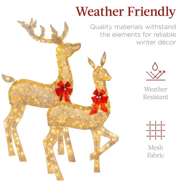 3pcs Family Christmas Reindeer Christmas Garden Decorations - Image 5