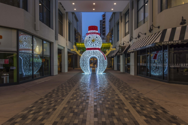 Christmas Snowman Arch Motif Light Christmas Decorations with Tinsel - Image 7