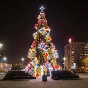 Christmas Ornaments Tree Motif Light Christmas Landscape Decorations