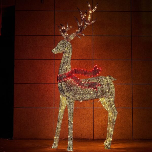 Reindeer Christmas Light Outdoor Yard Village Sets Decorations - Image 12