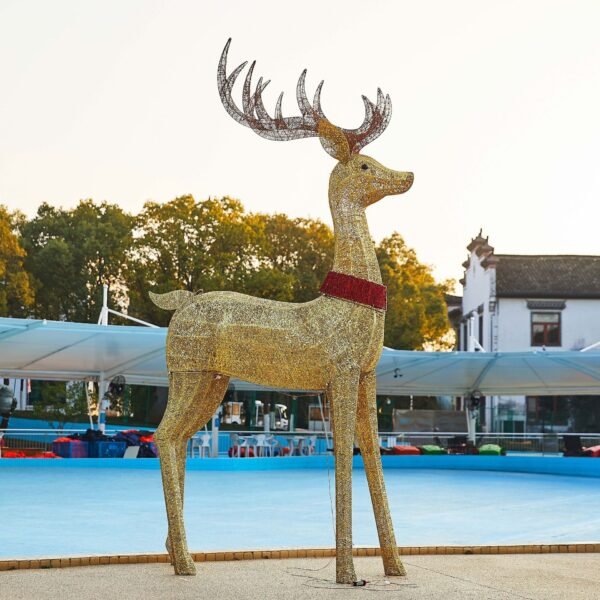 Reindeer Christmas Light Outdoor Yard Village Sets Decorations - Image 4
