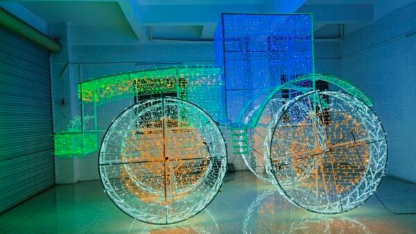 3D Vehicle Tractor Outdoor Christmas Large Motif Lights Decorations - Image 4