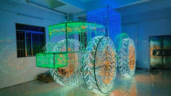 3D Vehicle Tractor Outdoor Christmas Large Motif Lights Decorations - Image 2