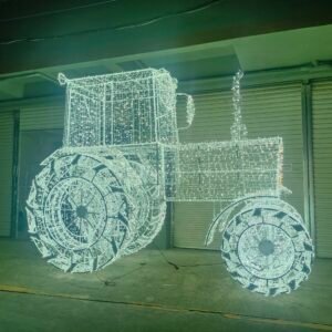 3D Vehicle Tractor Outdoor Christmas Large Motif Lights Decorations