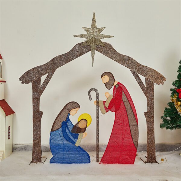 LED Pre-Lit Jesus Nativity Scene Christmas Decorations - Image 9