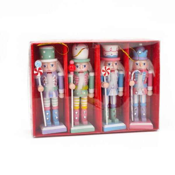 4pcs Navidad Decor Christmas Mini Peppermint Nutcrackers - Image 14