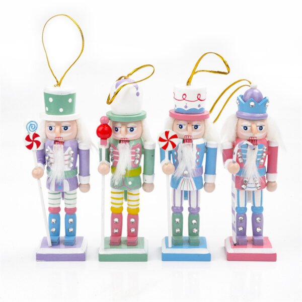 4pcs Navidad Decor Christmas Mini Peppermint Nutcrackers - Image 15