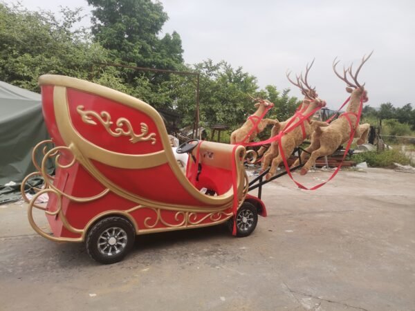 Large Electric Christmas santa reindeer sleigh track - Image 5