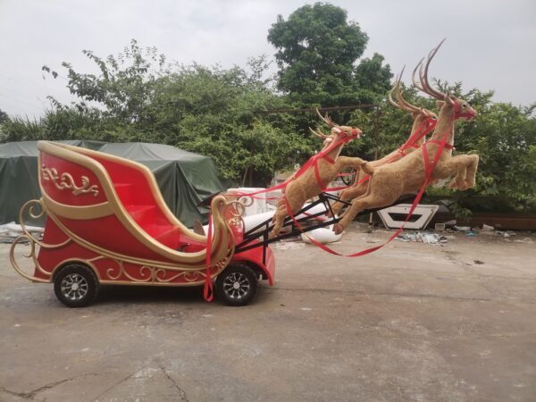 Large Electric Christmas santa reindeer sleigh track - Image 6