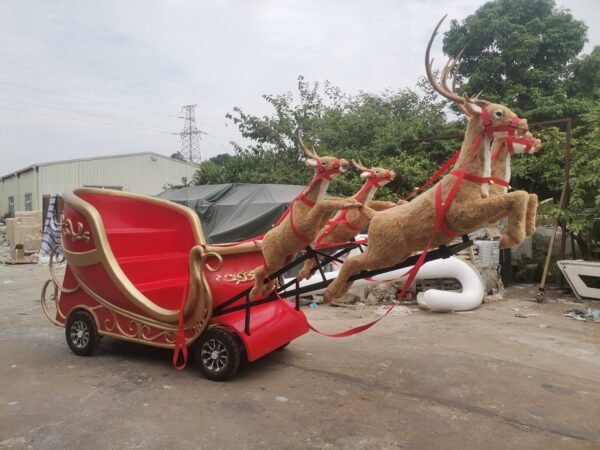 Large Electric Christmas santa reindeer sleigh track - Image 7