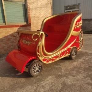 Large Electric Christmas santa reindeer sleigh track