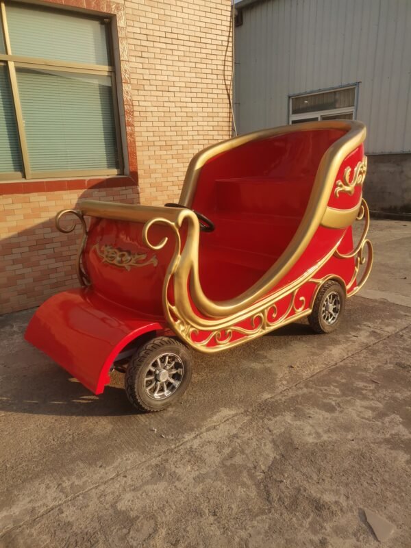 Large Electric Christmas santa reindeer sleigh track