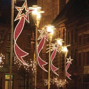 2D Street Pole String Star Motif Lights Christmas Light Decorations Suppliers