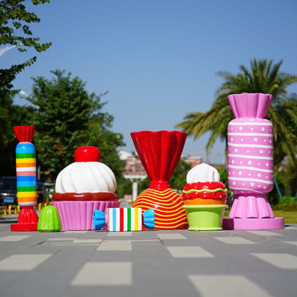 Custom Life Size Candy Sculpture Giant Candyland Display Fiberglass Sweets Models Sugar Themed Party Christmas Decorations - Image 2