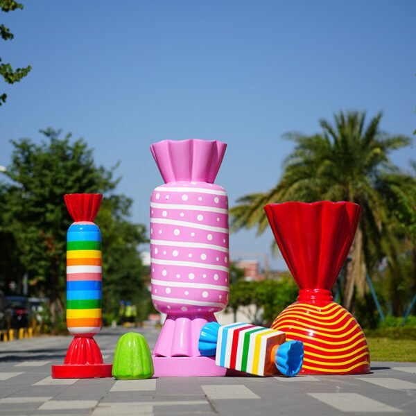 Custom Life Size Candy Sculpture Giant Candyland Display Fiberglass Sweets Models Sugar Themed Party Christmas Decorations - Image 3