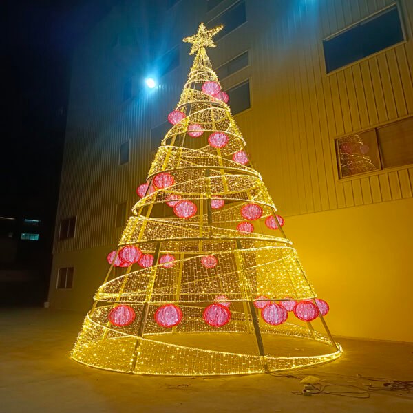 3D Outdoor Christmas Tree Lighted Decorative Christmas Decorations - Image 2