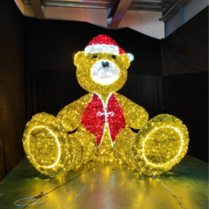 3D LED Teddy Bear Motif Light Outdoor Waterproof Christmas Decorative Ornament