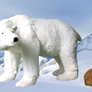 Polar Bear Plush Life Size Animal Statues Decorative Simulation Christmas Ornaments