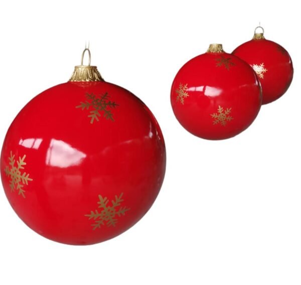 Outdoor Commercial Christmas Fiberglass Decorations Life Size Resin Giant Large Christmas Ball Bauble Ornaments Stack - Image 5