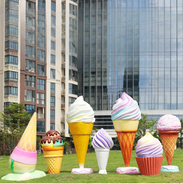 Outdoor Giant Shopping Mall Theme Party Home Decorations Cake Ice Cream Sculpture Resin Crafts Fiberglass Statue Ornaments - Image 3