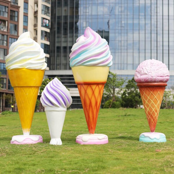 Outdoor Giant Shopping Mall Theme Party Home Decorations Cake Ice Cream Sculpture Resin Crafts Fiberglass Statue Ornaments - Image 5