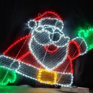 Santa Claus Lighting Decorative 2D LED Santa Claus Motif Lights Decorations Christmas Ornaments