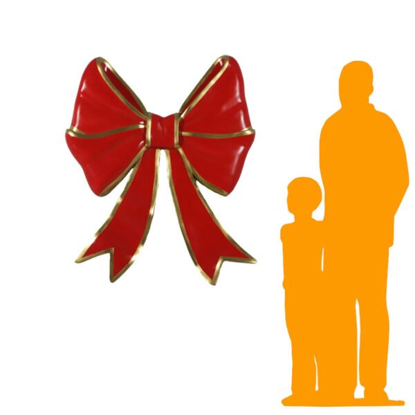 Large Commercial Life Size Status Fiberglass Products Resin Art Christmas Decorations Outdoor Life Size Gift Bows for Holidays - Image 2