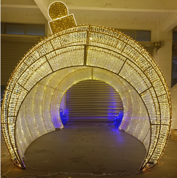 Commercial 3d Outdoor LED Lighted Christmas Sphere Decorations Christmas Arch Ball Motif Lights Ornaments - Image 3