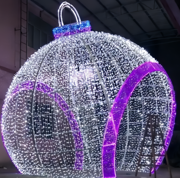 Commercial 3d Outdoor LED Lighted Christmas Sphere Decorations Christmas Arch Ball Motif Lights Ornaments - Image 5