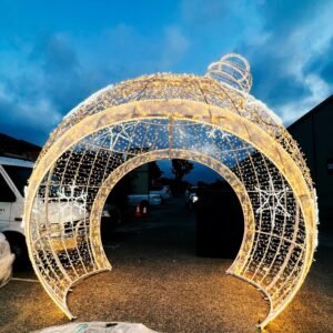 Customized Outdoor Street LED 3D Large Spheres Ornaments Lighting Christmas Ball Lights Decorations Supplies