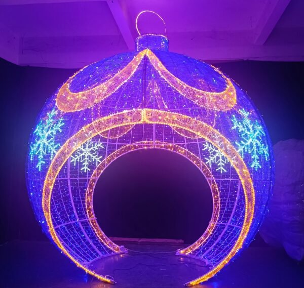 Commercial 3d Outdoor LED Lighted Christmas Sphere Decorations Christmas Arch Ball Motif Lights Ornaments - Image 6