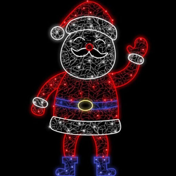Santa Claus Lighting Decorative 2D LED Santa Claus Motif Lights Decorations Christmas Ornaments - Image 3