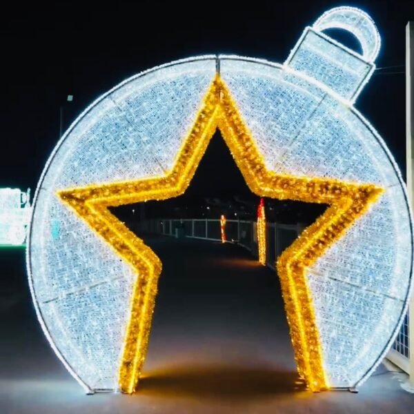 Commercial 3d Outdoor LED Lighted Christmas Sphere Decorations Christmas Arch Ball Motif Lights Ornaments - Image 8