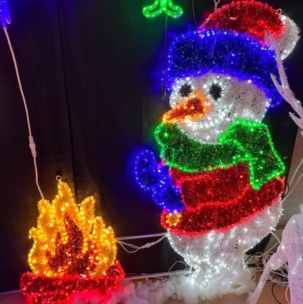 Christmas Santa Claus Lighting Decorative 2D LED Snowman Motif Lights Decorations Christmas Ornaments - Image 4