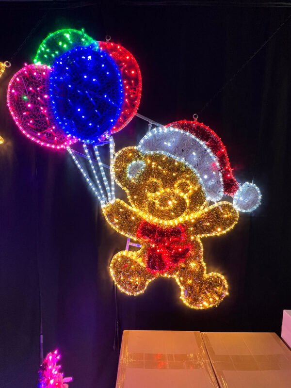2D LED Lighted Decorative Street Shopping Mall Teddy Bear Motif Light Holiday Christmas Decorations - Image 3