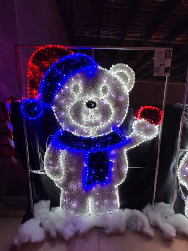 2D LED Lighted Decorative Street Shopping Mall Teddy Bear Motif Light Holiday Christmas Decorations - Image 2