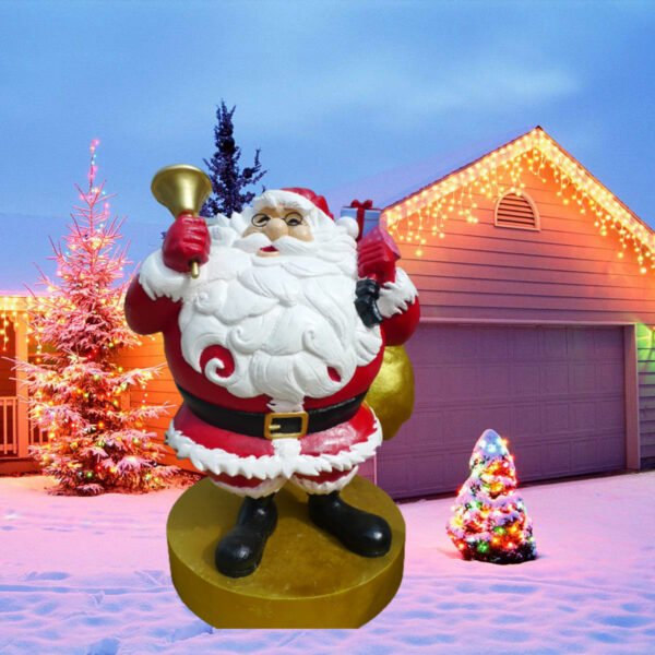 Life-Size Fiberglass Santa Claus Statue Sculpture Big Christmas Decorations for Shopping Malls - Image 2