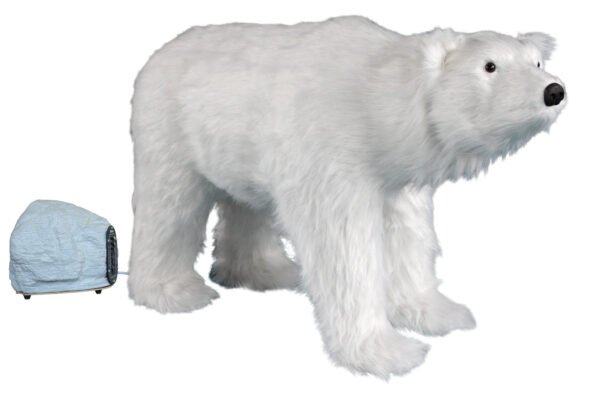 Polar Bear Plush Life Size Animal Statues Decorative Simulation Christmas Ornaments - Image 3