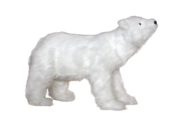 Polar Bear Plush Life Size Animal Statues Decorative Simulation Christmas Ornaments - Image 5