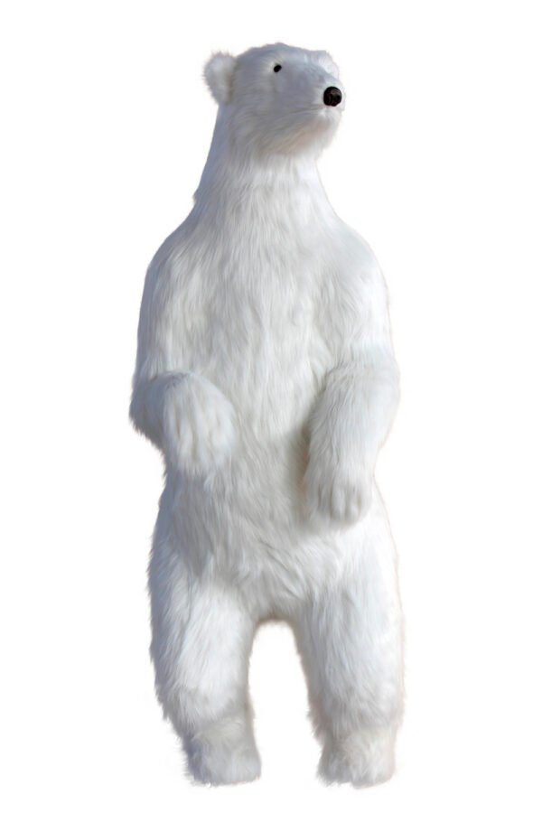 Polar Bear Plush Life Size Animal Statues Decorative Simulation Christmas Ornaments - Image 6