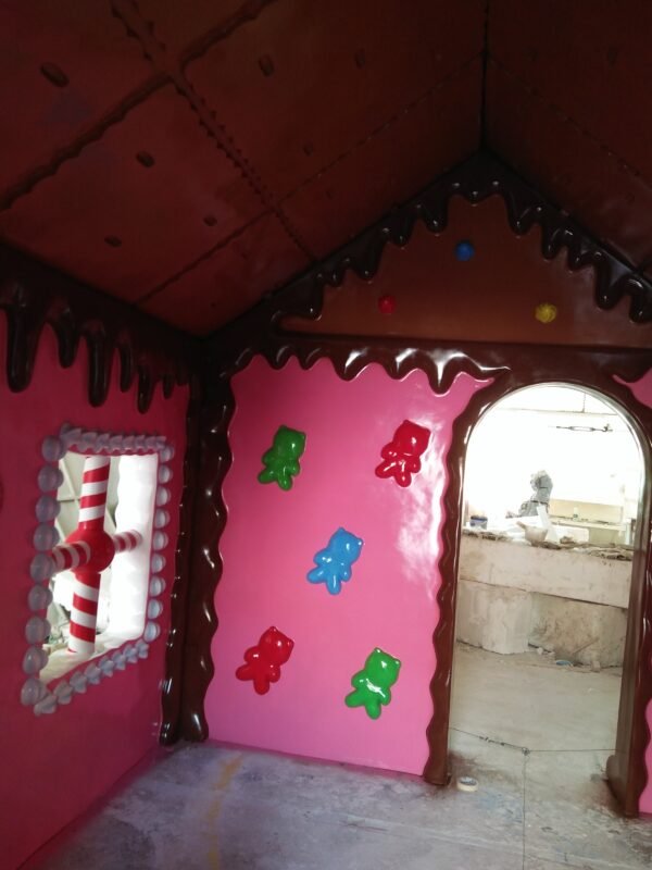 Christmas Village Large Christmas Decoration Fiberglass Christmas Gingerbread House - Image 6