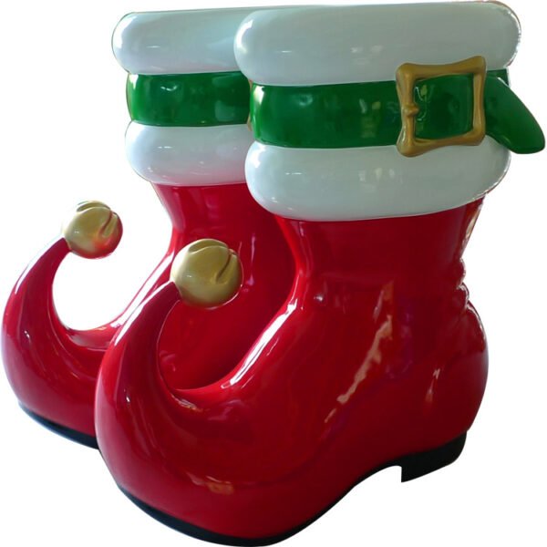 New Arrivals XMAS Decoration 120cm High Boot Fiberglass Material Christmas Santa Boot - Image 4