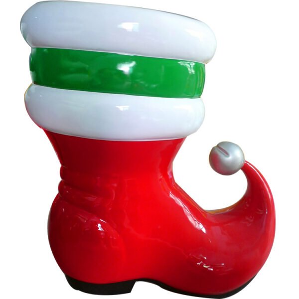 New Arrivals XMAS Decoration 120cm High Boot Fiberglass Material Christmas Santa Boot - Image 5