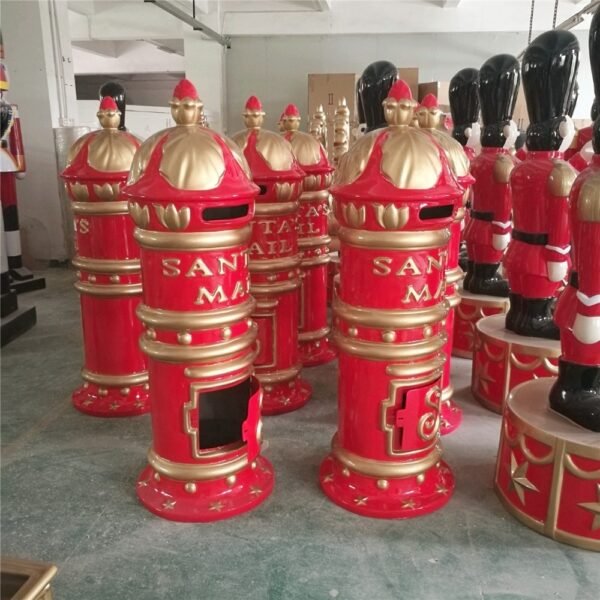 Commercial Navidad Decor Products Large Ornaments Outdoor Village Christmas Decoration Santa Mail Box - Image 5