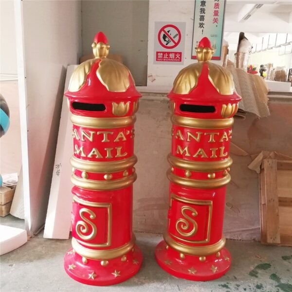 Commercial Navidad Decor Products Large Ornaments Outdoor Village Christmas Decoration Santa Mail Box - Image 4