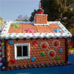 Christmas Village Large Christmas Decoration Fiberglass Christmas Gingerbread House