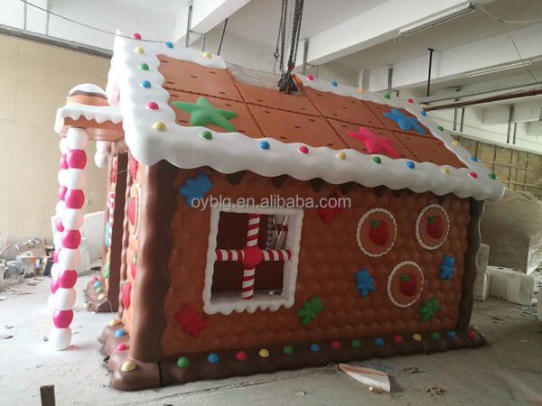 Christmas Village Large Christmas Decoration Fiberglass Christmas Gingerbread House - Image 8