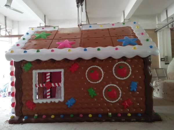 Christmas Village Large Christmas Decoration Fiberglass Christmas Gingerbread House - Image 5